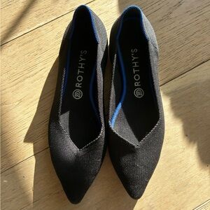 Rothy's The Pointe II Women's Black Flats | 10.5